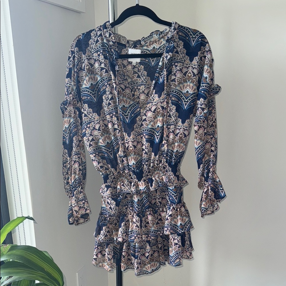 MISA Long Sleeve Mini Dress